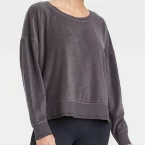 JoyLab Women's terry Sweatshirt with an open back size L